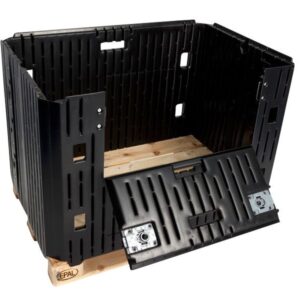 Container mare pliabil Cadru pentru paleČi 800 1K negru 1220 x 825 x 800 mm