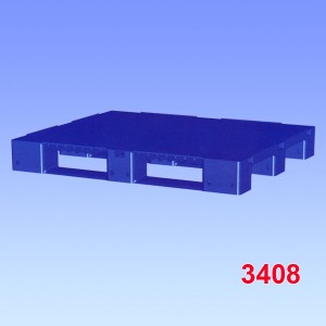 Palet standard din plastic cu trei talpici 1200x1000x150